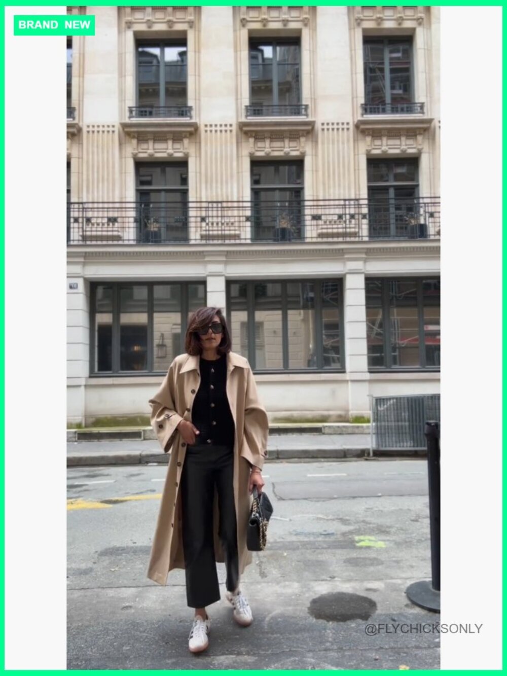 Long Trench Coat Single Breasted Oversized Windproof Classic Lapel Overcoat - Picture 7 of 7